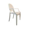 Super-Seat | Kartell Victoria Ghost stoel wit Witte kunststof stoel, transparant design, ronde rugleuning, moderne uitstraling. | Horecameubilair