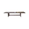 Super-Seat | De Jorg verrijdbare steigerhouten (terras) stamtafel 330x90cm Steigerhouten terras tafel in lichtbruin hout, rechthoekig, metalen wieltjes, robuust design. |. | Horecameubilair