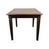 Super-Seat | The Barton vintage houten cafétafels donkerbruin 80x80cm | Donkerbruine houten tafel, vier rechte poten, decoratieve groeven, vintage stijl. | Horecameubilair