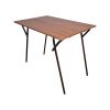 Super-Seat | Houten klaptafel met zwart metalen poten, ideaal voor examens en vintage interieurs. | Horecameubilair