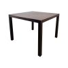 Super-Seat | De Nordby vintage houten stamtafel in donkerbruin | Vierkante tafel, donkerbruin hout, rechte poten, rustiek vintage uiterlijk. | Horecameubilair