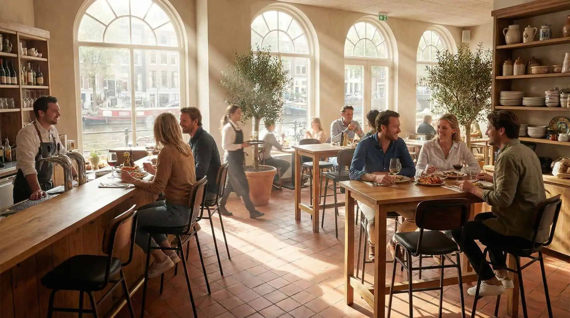 Jody horeca design barkrukken zwart / bruin stapelbaar