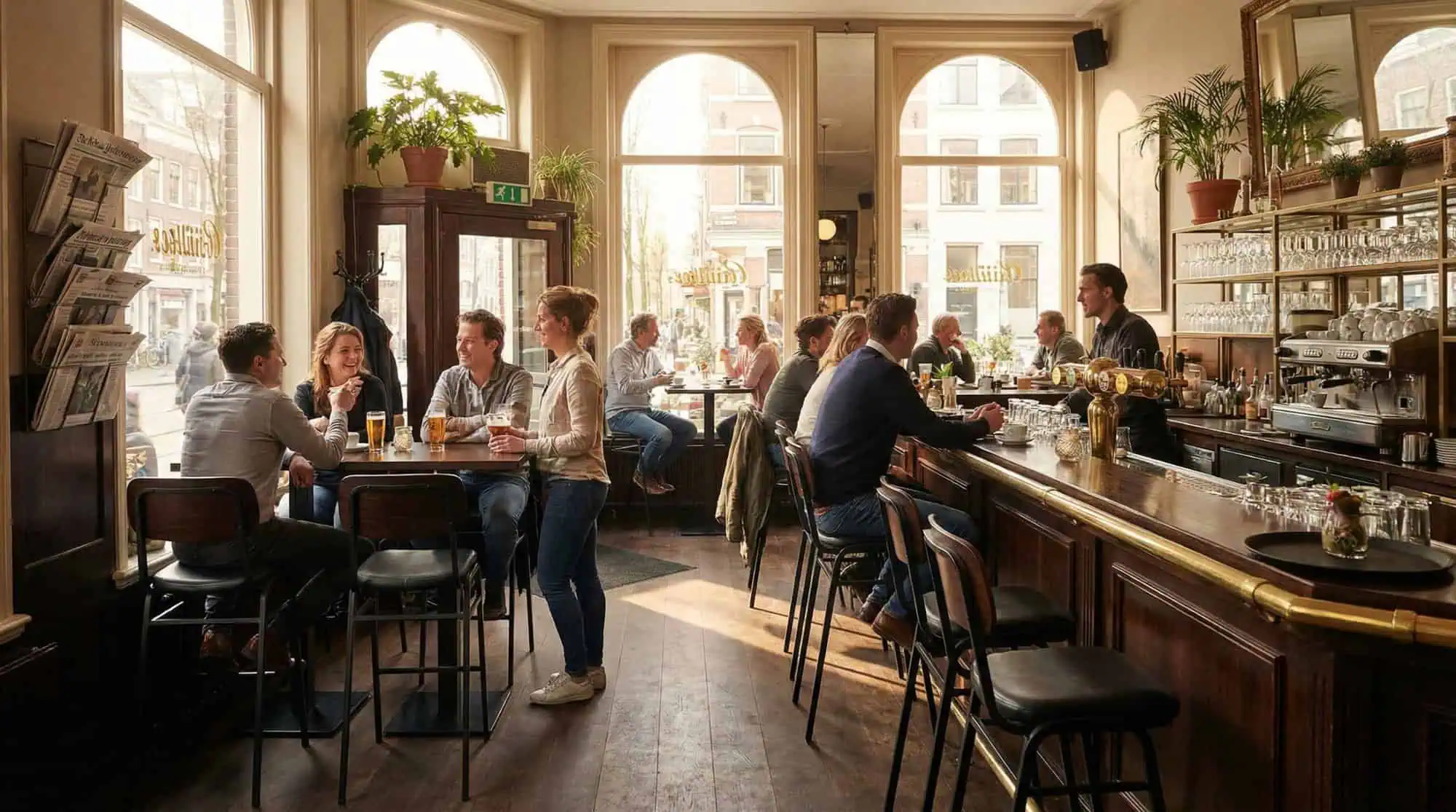 Jody horeca design barkrukken zwart / bruin stapelbaar