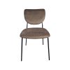 Jazz retro horeca design stapelstoelen velvet mokka