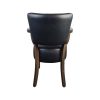 Super-Seat | A Lisa horeca stoelen zwart | Zwarte stoel met zwarte bekleding, houten poten en armleuningen; ideaal voor horeca. | Horecameubilair