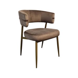 Super-Seat | Bruine houten Chairlink stoelkoppeling met gebogen rugleuning, vier kranen met toelopende poten, op witte achtergrond. | Horecameubilair