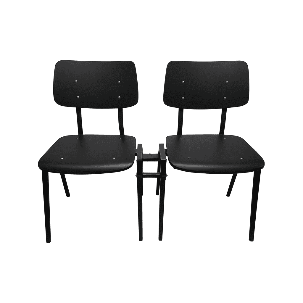 Koppelstoelen rietveld zwart / zwart