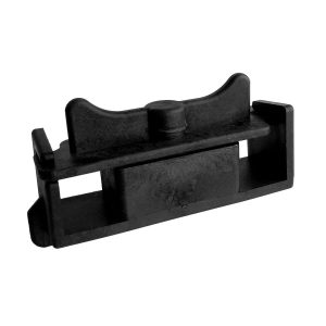 Super-Seat | Stoelkoppeling stapel 20 tbv koppelstoelen | Zwarte kunststof stoelkoppeling met cilindrische pin, rechthoekig, ca. 12 cm lang. | Horecameubilair