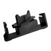 Super-Seat | Chairlink stoelkoppeling stack 20 | Zwarte kunststof koppeling met vlakke basis, zijclips en schuine pen voor stoelenkoppeling. | Horecameubilair