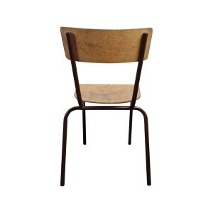 Super-Seat | Galvanitas S17 SC zwart bruin carbonhout stoel | Zwarte metalen poten, gebogen vloerkleed van donkerbruin carbonhout, strak design. | Horecameubilair