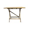 Super-Seat | Houten klaptafel Lichtbruine houten tafel met rechthoekig blad en kruisvormige poten, perfect bij cognackleurige stoelen. | Horecameubilair