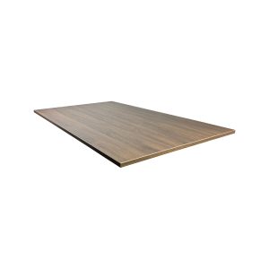 Super-Seat | Bruin Eiken Tafelblad 67cm Rond, bruin eiken melamine blad met zichtbare nerf en glad oppervlak; witte achtergrond. | Horecameubilair