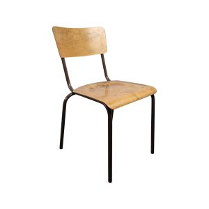 Super-Seat | Galvanitas S17 SC Zwart Bruin Stoel met donker carbonhout zitting, rugleuning en zwartbruine metalen poten. | Horecameubilair