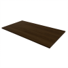 Super-Seat | Kasteel eiken melamine tafelbladen 67x67cm | Donkerbruin melamine blad, afgeronde hoeken, houten look tegen witte achtergrond. | Horecameubilair