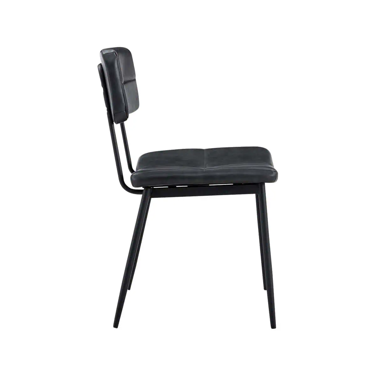 Super-Seat |Maison design stoelen velours Mokka|Velours mokka stoel met zwart metalen frame, vier poten, zijaanzicht op witte achtergrond. | Horecameubilair