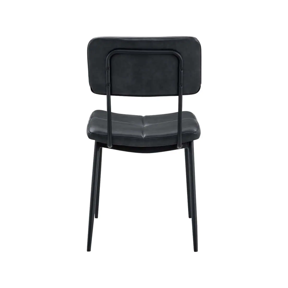 Super-Seat | Maison design stoelen velours Mokka | Zwarte stoel in velours met metalen poten, minimalistisch model, foto van achter tegen wit. | Horecameubilair