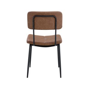 Super-Seat | Maison design stoelen velours Mokka Bruine velours stoel met zwart metalen frame, rechthoekig vloerkleed en rechte poten. | Horecameubilair