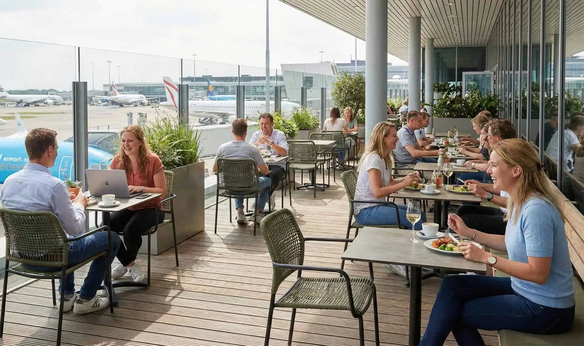 Harper horeca budget ( terras ) stapelstoelen groen met arm