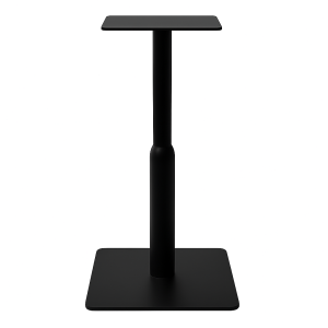 Super-Seat | Zwart metalen tafelonderstel met vierkante voet, ronde kolom en strak modern design. | Horecameubilair