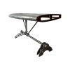 Super-Seat |The Navigator vintage bijzettafel metaal 178x75cm |Vintage metalen tafel met zilveren vleugelblad, houten rand en stoer industrieel onderstel. | Horecameubilair