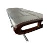 Super-Seat | Navigator Vintage Bijzettafel | Stoere tafel met houten onderstel en metalen blad met klinknagels, industrieel zilvergrijs |. | Horecameubilair