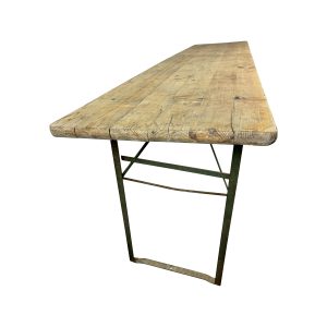 Super-Seat |Zwart en goud metalen tafel met zwart frame, blad 70 cm, gefotografeerd op wit. | Horecameubilair