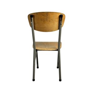 Super-Seat | Zwarte tafel met goud blad Horeca tafel 70cm zwart-goud blad, metalen onderstel, duidelijke slijtage en krassen zichtbaar. | Horecameubilair