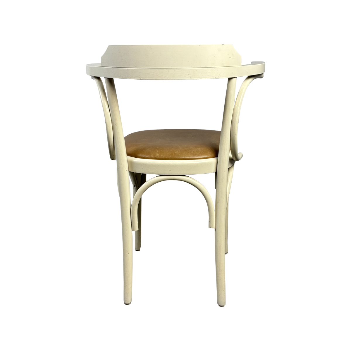 Super-Seat |Vintage houten bistro (terras) klaptafel Roos 90x60cm Gebroken witte houten inklapbare tafel met stevig onderstel, rechthoekig blad, bovenaanzicht. | Horecameubilair