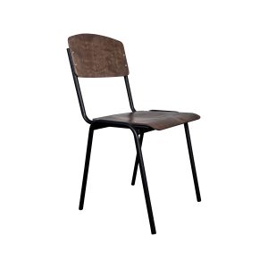 Super-Seat | Maison design stoelen velours Mokka | Donkerbruine velours stoel met zwarte metalen poten, minimalistisch en elegant ontwerp. | Horecameubilair