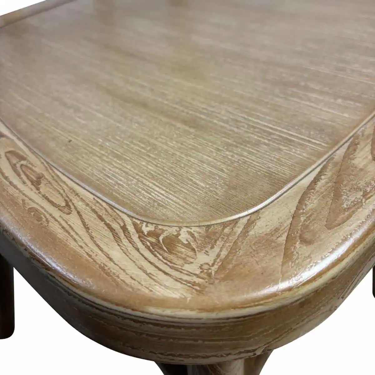 Super-Seat | Milo Thon vintage houten horeca stoelen bruin | Gladde houten tafel, ronde hoeken, bruine stoelen, zichtbare houtnerf en tinten. | Horecameubilair