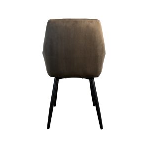 Super-Seat | The Vicktor vintage houten zwart metalen schoolstoel | Zwart metalen schoolstoel met gebogen bruine stoffen vloerkleed, retro look, houten zitvlak. | Horecameubilair