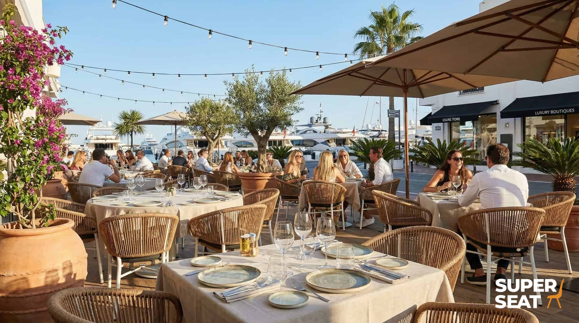 Ibiza wit ( terras ) stapelstoelen met kussen