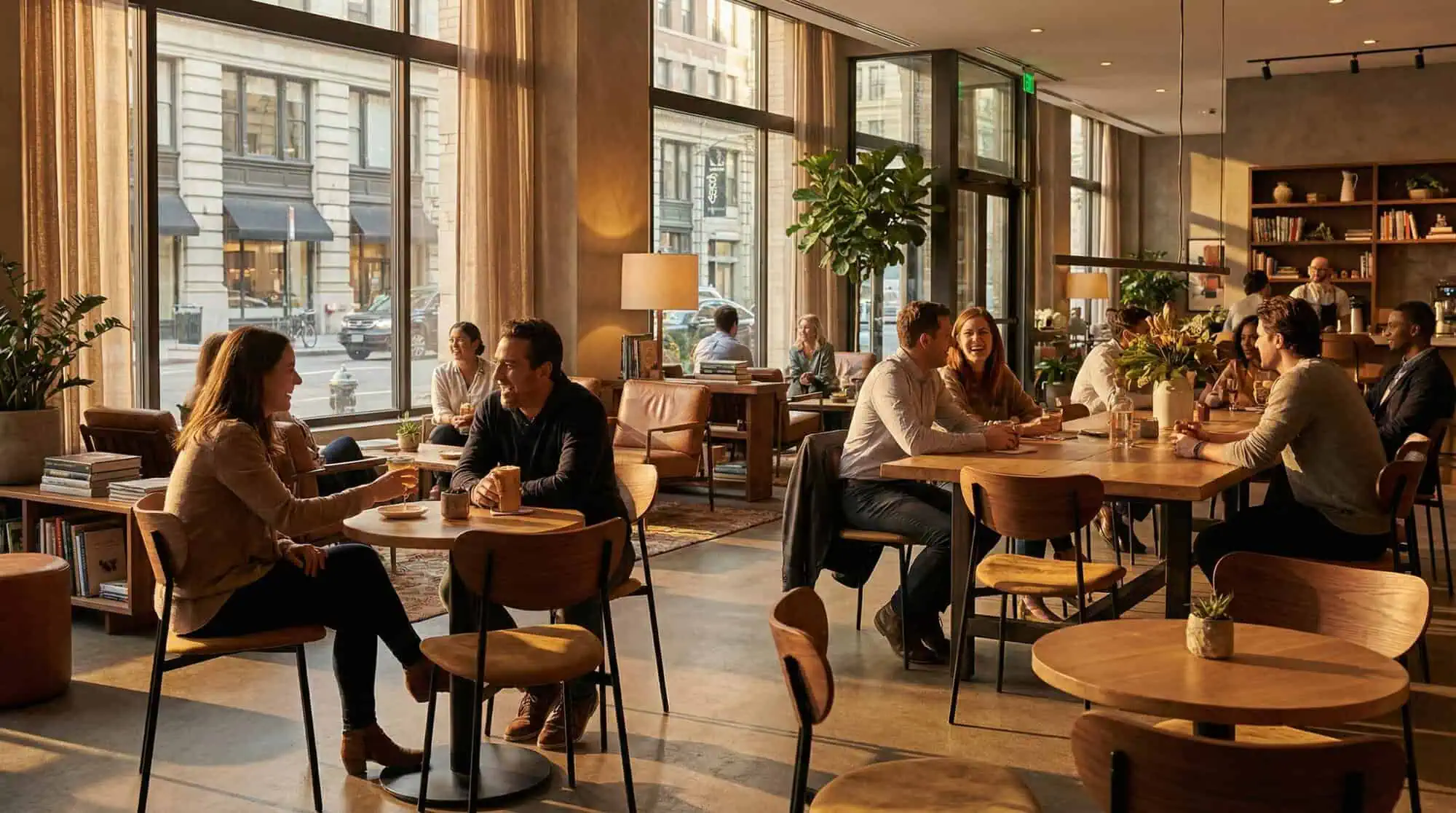 Must Scandinavische design stoelen hout velours oker