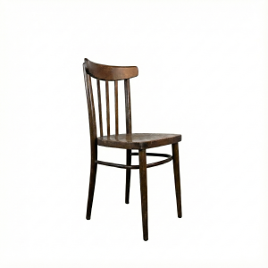 Walter Thon vintage donkerbruine houten café stoelen