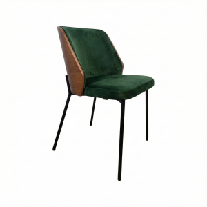 New York design stoelen hout velours groen