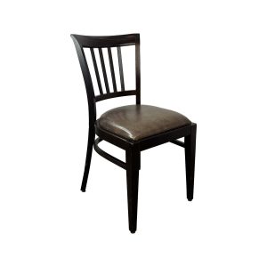 Monroe houten stapelbare café stoelen bruine zitting