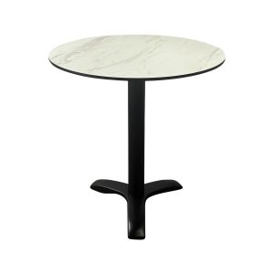 Horeca ( terras ) tafels HPL wit marmer rond 70cm